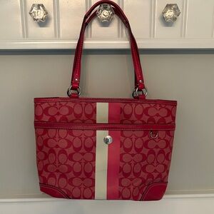 Coach Pink Heritage Stripe